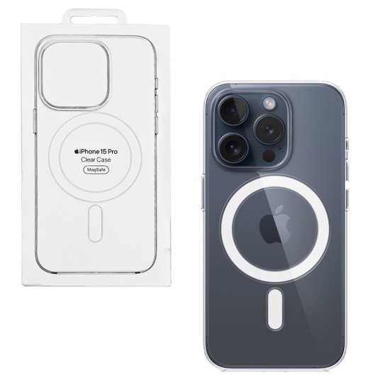 ΘΗΚΗ IPHONE 15 PRO MT223ZM/A CLEAR MAGSAFE COVER TRANSPARENT PACKING ORIGINAL ΘΗΚΗ IPHONE 15 PRO MT223ZM/A CLEAR MAGSAFE COVER TRANSPARENT PACKING ORIGINAL