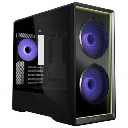 Lian Li Vector V150 Black - w/ 3 x ARGB Fans + Hub - Infinity Mirror - Micro-ATX, Mini-ITX PC Case
