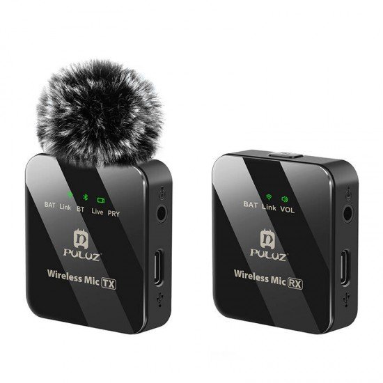 Wireless Lavalier Microphone PULUZ 1 TX + 1 RX Wireless Lavalier Microphone PULUZ 1 TX + 1 RX