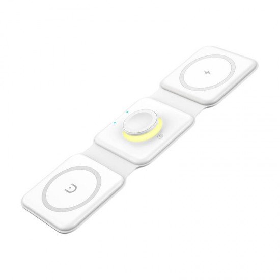 Magnetic wireless charger, Essager, EWXCX3-NMC02, 3w1, 15W (white) Magnetic wireless charger, Essager, EWXCX3-NMC02, 3w1, 15W (white)