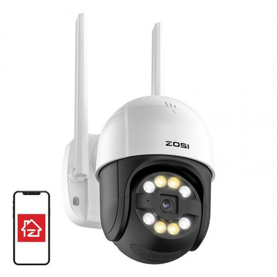 ZOSI Κάμερα Εξωτερικής Παρακολούθησης IP C289 WiFi Pan Tilt 3MP IP66 με Κάρτα microSD 32GB (Λευκό) ZOSI Κάμερα Εξωτερικής Παρακολούθησης IP C289 WiFi Pan Tilt 3MP IP66 με Κάρτα microSD 32GB (Λευκό)