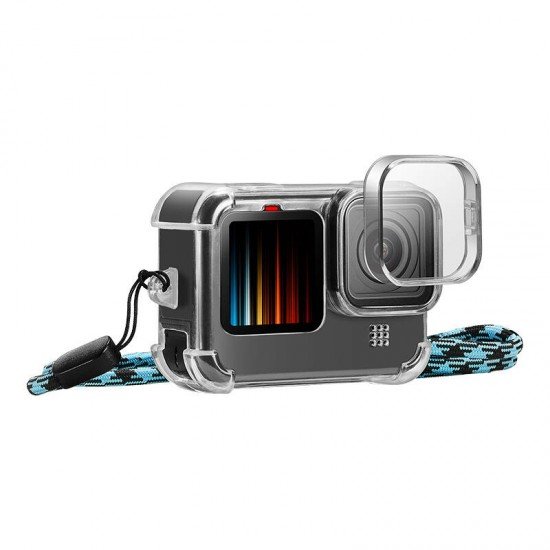 Case with Lens Cap and Neck Strap PULUZ for GoPro Hero 9 / 10 / 11 Case with Lens Cap and Neck Strap PULUZ for GoPro Hero 9 / 10 / 11