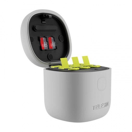 Telesin Allin box triple-channel charger + 3 batteries for GoPro Hero 12 / 11 / 10 / 9 (yellow) Telesin Allin box triple-channel charger + 3 batteries for GoPro Hero 12 / 11 / 10 / 9 (yellow)