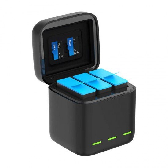 Telesin three-channel box charger + 3 TELESIN batteries for GoPro Hero 9 / 10 / 11 / 12 Telesin three-channel box charger + 3 TELESIN batteries for GoPro Hero 9 / 10 / 11 / 12