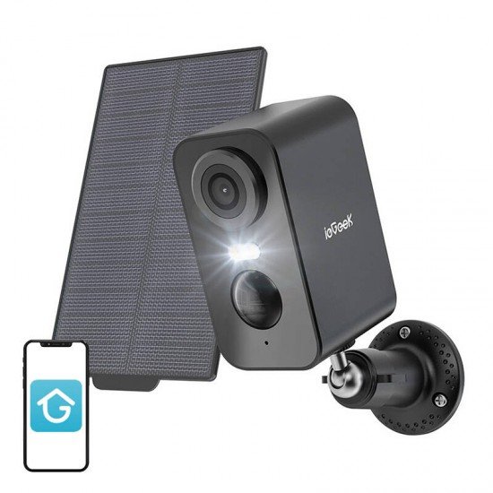 Wireless 3MP WiFi outdoor camera ieGeek ZS-GX3S black with solar panel Wireless 3MP WiFi outdoor camera ieGeek ZS-GX3S black with solar panel