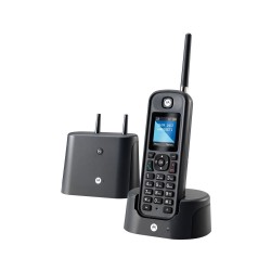 ΑΣΥΡΜΑΤΟ ΤΗΛΕΦΩΝΟ MOTOROLA Ο201 ΑΔΙΑΒΡΟΧΟ ΜΕ ΕΜΒΕΛΕΙΑ ΕΩΣ ΚΑΙ 1 KM BLACK GR