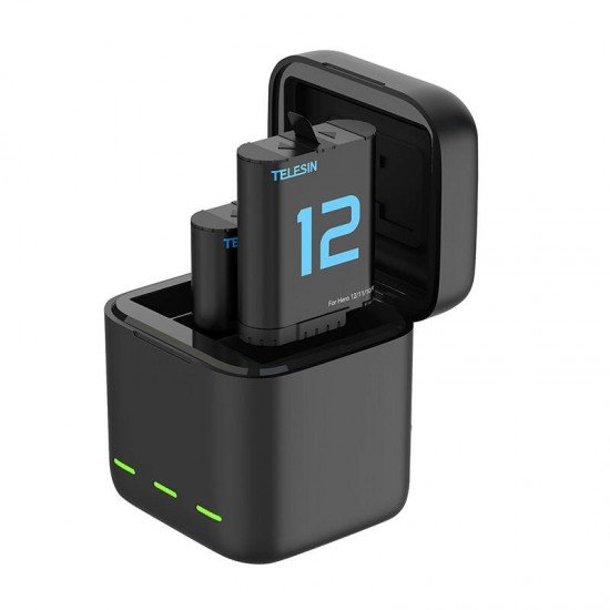 TELESIN dual battery charger for GoPro Hero 12/11/10/9 TELESIN dual battery charger for GoPro Hero 12/11/10/9