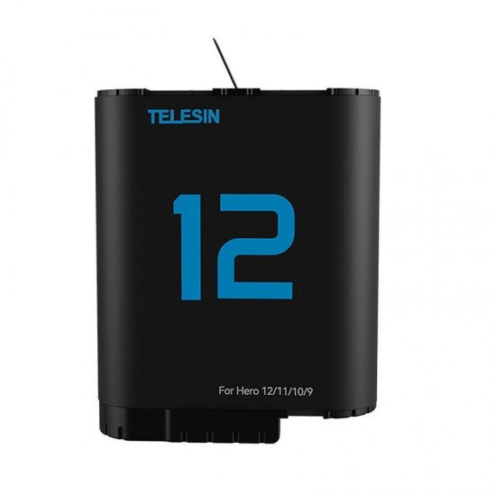 TELESIN lithium battery for GoPro Hero 12/11/10/9 (blue) TELESIN lithium battery for GoPro Hero 12/11/10/9 (blue)