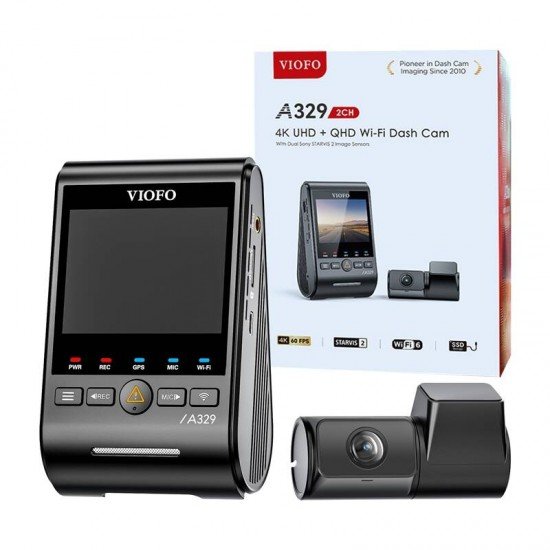 VIOFO A329 2CH 4K 60FPS + 2K WiFi, GPS VIOFO A329 2CH 4K 60FPS + 2K WiFi, GPS