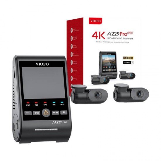 VIOFO A229 PRO 3CH 4K + 2K + 1080P WiFi, GPS VIOFO A229 PRO 3CH 4K + 2K + 1080P WiFi, GPS