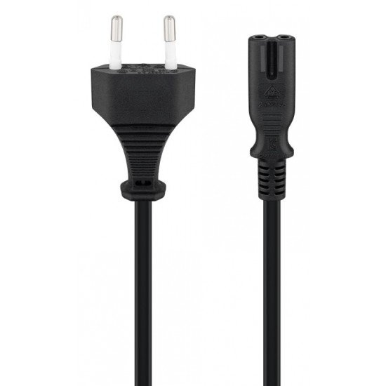 GOOBAY καλώδιο τροφοδοσίας Euro 50084, 2x0.75 mm², 1.5m, μαύρο GOOBAY καλώδιο τροφοδοσίας Euro 50084, 2x0.75 mm², 1.5m, μαύρο