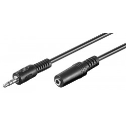 GOOBAY προέκταση καλωδίου ήχου 3.5mm 50090, 3 pin stereo, 5m, μαύρο GOOBAY προέκταση καλωδίου ήχου 3.5mm 50090, 3 pin stereo, 5m, μαύρο