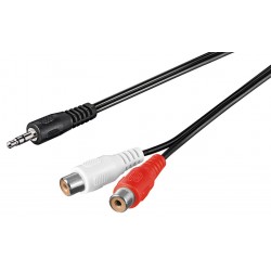 GOOBAY καλώδιο 3.5mm αρσενικό σε 2x θηλυκό RCA 50116, 1.5m, μαύρο GOOBAY καλώδιο 3.5mm αρσενικό σε 2x θηλυκό RCA 50116, 1.5m, μαύρο