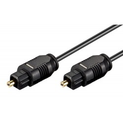 GOOBAY καλώδιο ήχου Toslink 50447, gold plated, 2.2mm, 2m, μαύρο