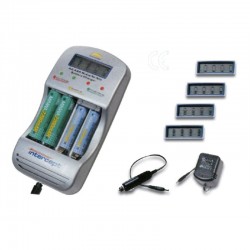 Minwa φορτιστής μπαταριών AA-AAA με LCD