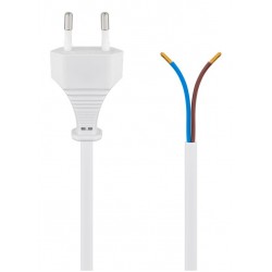 GOOBAY καλώδιο τροφοδοσίας 51345, 2x 0.75mm², 1.5m, λευκό GOOBAY καλώδιο τροφοδοσίας 51345, 2x 0.75mm², 1.5m, λευκό