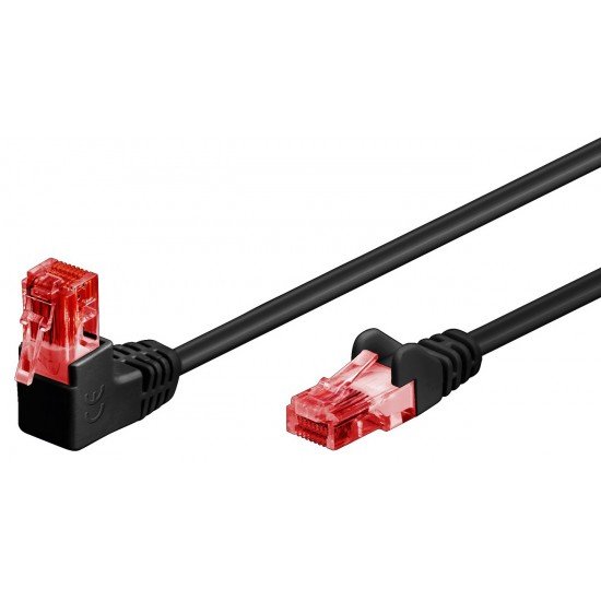 GOOBAY καλώδιο U/UTP CAT6 51514, γωνιακό, CCA AWG 25/7, 0.5m, μαύρο GOOBAY καλώδιο U/UTP CAT6 51514, γωνιακό, CCA AWG 25/7, 0.5m, μαύρο