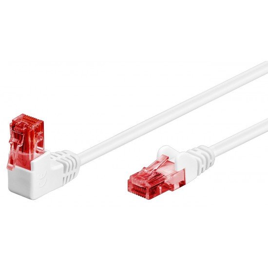 GOOBAY καλώδιο δικτύου 51521, CAT 6 U/UTP, γωνιακό, CCA, 0.5m, λευκό GOOBAY καλώδιο δικτύου 51521, CAT 6 U/UTP, γωνιακό, CCA, 0.5m, λευκό