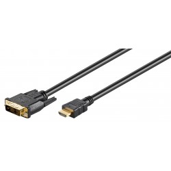 GOOBAY καλώδιο DVI-D σε HDMI 51580, 2m, μαύρο GOOBAY καλώδιο DVI-D σε HDMI 51580, 2m, μαύρο