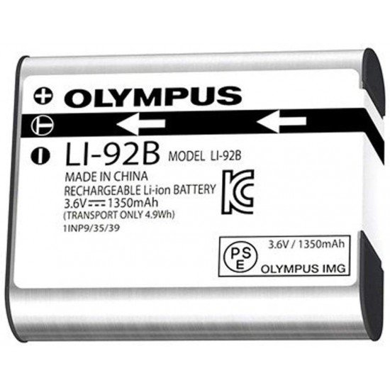 Olympus LI-92B Lithium Ion rechargeable battery (1350 mAh) Olympus LI-92B Lithium Ion rechargeable battery (1350 mAh)
