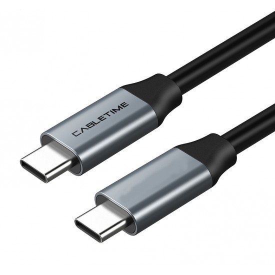 CABLETIME καλώδιο USB-C CMCM60, Gen1, 4K, 1m, μαύρο
