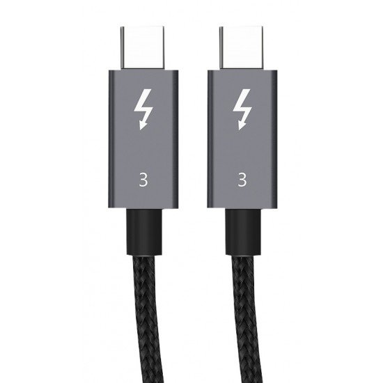 CABLETIME καλώδιο USB-C Thunderbolt3 C160, by Coaxial 4K, 5A, 2m, μαύρο CABLETIME καλώδιο USB-C Thunderbolt3 C160, by Coaxial 4K, 5A, 2m, μαύρο