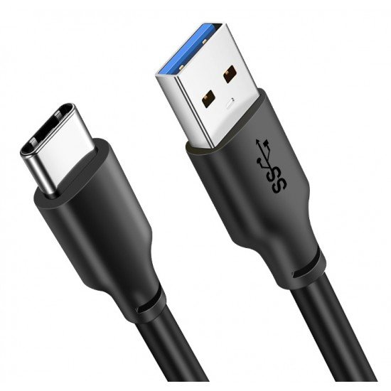 CABLETIME καλώδιο USB 3.0 σε USB Type-C C160, 5V 3A, 2m, μαύρο CABLETIME καλώδιο USB 3.0 σε USB Type-C C160, 5V 3A, 2m, μαύρο