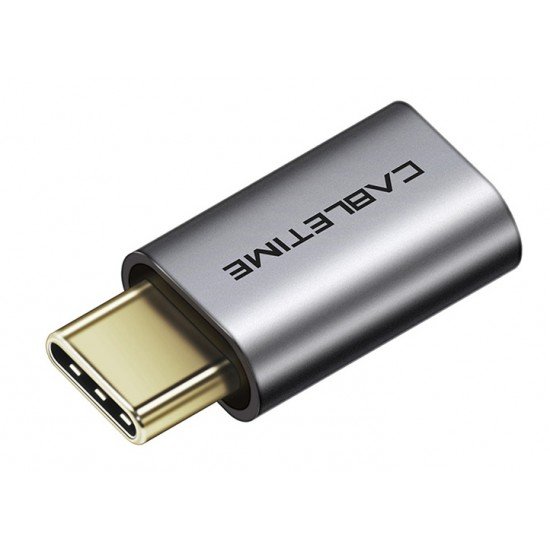 CABLETIME αντάπτορας OTG USB Micro B σε USB-C C160, USB 2.0, γκρι CABLETIME αντάπτορας OTG USB Micro B σε USB-C C160, USB 2.0, γκρι