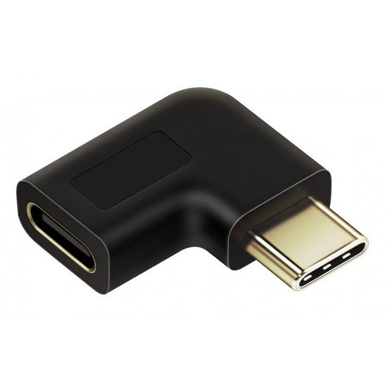CABLETIME αντάπτορας USB-C Male σε Female 270 Degree, μαύρος CABLETIME αντάπτορας USB-C Male σε Female 270 Degree, μαύρος