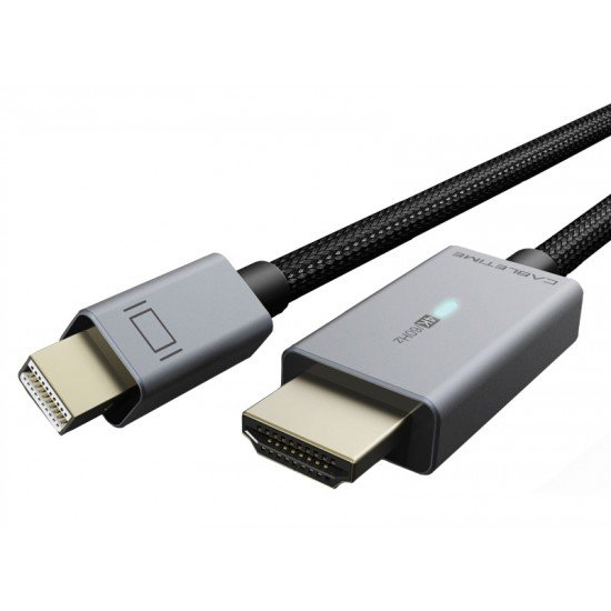 CABLETIME καλώδιο mini DisplayPort σε HDMI CT-P03G4K, 4K, 1.8m, μαύρο CABLETIME καλώδιο mini DisplayPort σε HDMI CT-P03G4K, 4K, 1.8m, μαύρο