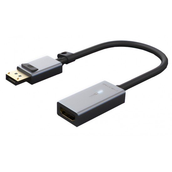 CABLETIME αντάπτορας Displayport σε HDMI AV589, LED Ring, 0.15m, μαύρος CABLETIME αντάπτορας Displayport σε HDMI AV589, LED Ring, 0.15m, μαύρος