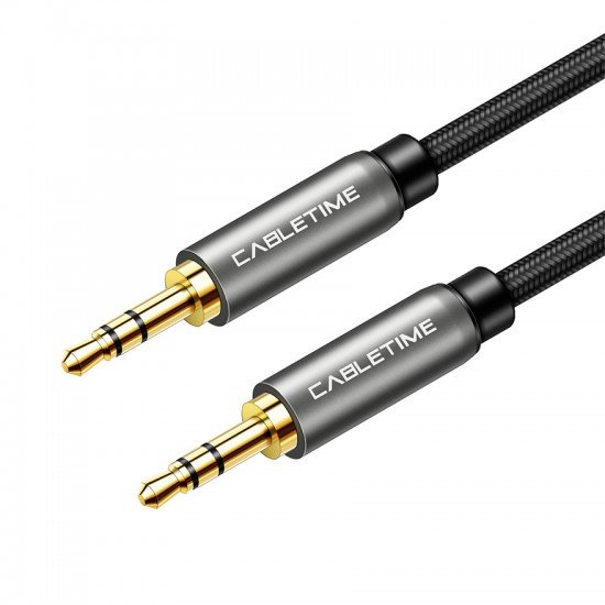 CABLETIME καλώδιο ήχου 3.5mm CT-P11GN, AUX, 1.8m, μαύρο CABLETIME καλώδιο ήχου 3.5mm CT-P11GN, AUX, 1.8m, μαύρο