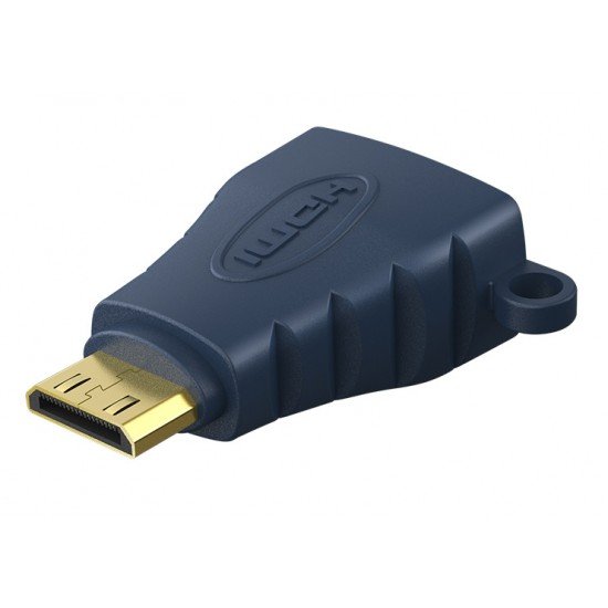 CABLETIME αντάπτορας Mini HDMI C σε HDMI AV599, with Ring, 4K, μπλε CABLETIME αντάπτορας Mini HDMI C σε HDMI AV599, with Ring, 4K, μπλε