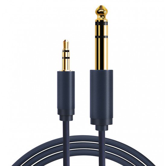 CABLETIME καλώδιο ήχου 3.5mm σε 6.3mm CT-H11G, 1.8m, μαύρο CABLETIME καλώδιο ήχου 3.5mm σε 6.3mm CT-H11G, 1.8m, μαύρο