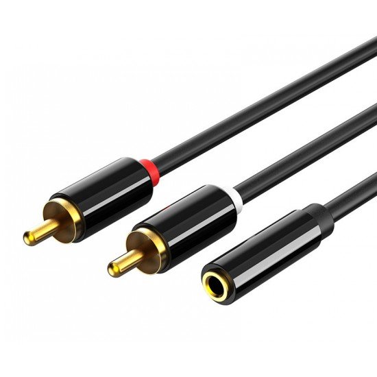 CABLETIME καλώδιο Stereo 3.5mm σε 2x RCA AV310, 0.2m, μαύρο CABLETIME καλώδιο Stereo 3.5mm σε 2x RCA AV310, 0.2m, μαύρο