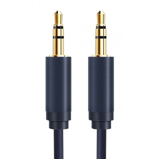 CABLETIME καλώδιο ήχου 3.5mm CT-AV301-H11G, gold plated, 1m, μπλε CABLETIME καλώδιο ήχου 3.5mm CT-AV301-H11G, gold plated, 1m, μπλε