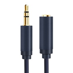 CABLETIME καλώδιο προέκτασης ήχου 3.5mm CT-AV302-H11G, gold plated, 3m, μπλε CABLETIME καλώδιο προέκτασης ήχου 3.5mm CT-AV302-H11G, gold plated, 3m, μπλε