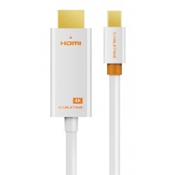 CABLETIME καλώδιο mini DisplayPort σε HDMI CT-AV588-03G4K, 4K/30Hz, 1m, λευκό