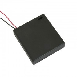 Μπαταριοθήκη LR6 AAx4 + Κουτί + Διακόπτης Μπαταριοθήκη LR6 AAx4 + Κουτί + Διακόπτης