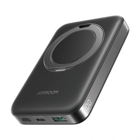 Joyroom μαγνητικό ασύρματο powerbank JR-PBM12 22.5W με λαβή (μαύρο) Joyroom μαγνητικό ασύρματο powerbank JR-PBM12 22.5W με λαβή (μαύρο)