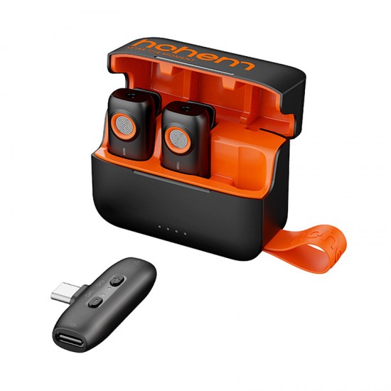 Μικρόφωνο Hohem (2TX + 1RX + θήκη φόρτισης )Τύπος-C