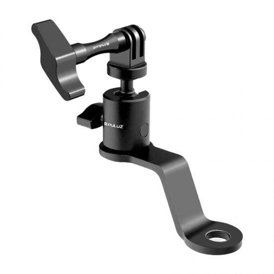 PULUZ Αλουμινίου Μοτοσικλέτας Καθρέφτη Κάμερας (Μαύρο)