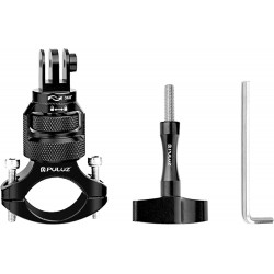 Αλουμίνιο 360° PULUZ Βάση τιμονιού για αθλητικές κάμερες (Μαύρο) Αλουμίνιο 360° PULUZ Βάση τιμονιού για αθλητικές κάμερες (Μαύρο)