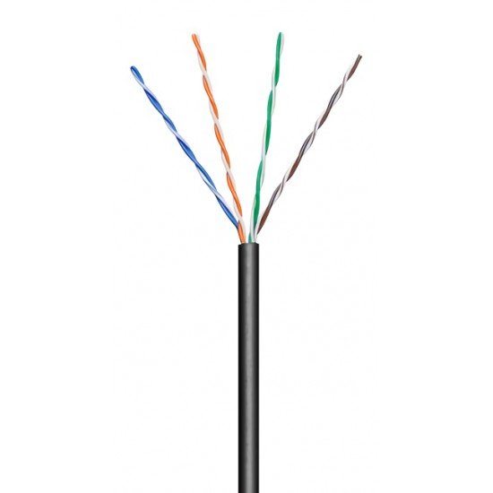 GOOBAY καλώδιο δικτύου 57198, CAT 5e U/UTP, CCA, 100m, μαύρο GOOBAY καλώδιο δικτύου 57198, CAT 5e U/UTP, CCA, 100m, μαύρο