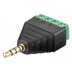 GOOBAY βύσμα 3.5mm σε Terminal Block 4-pin 59198 GOOBAY βύσμα 3.5mm σε Terminal Block 4-pin 59198