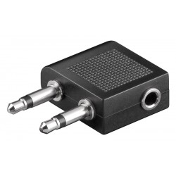 GOOBAY αντάπτορας 2x 3.5mm 2-pin σε 3.5 mm 3-pin 61004, μαύρο GOOBAY αντάπτορας 2x 3.5mm 2-pin σε 3.5 mm 3-pin 61004, μαύρο