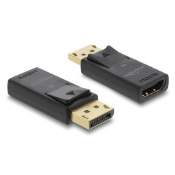 DELOCK αντάπτορας DisplayPort σε HDMI 61086, 4K/60Hz, active, μαύρος
