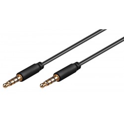 GOOBAY καλώδιο ήχου 3.5mm 63828, 4 pin stereo, copper, 1.5m, μαύρο GOOBAY καλώδιο ήχου 3.5mm 63828, 4 pin stereo, copper, 1.5m, μαύρο