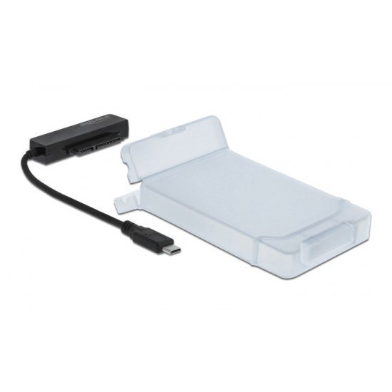 DELOCK αντάπτορας USB-C σε SATA 64084 με θήκη για 2.5 DELOCK αντάπτορας USB-C σε SATA 64084 με θήκη για 2.5