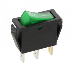 Διακόπτης ON-OFF με λαμπάκι 20A 12V Πράσινος